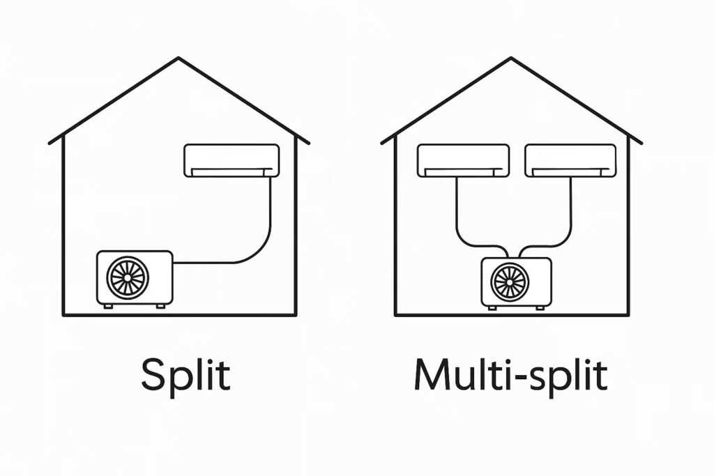 Split vs multisplit klimatizace KMB Progress Plzeň